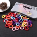 Élastiques à cheveux colorés en nylon haute élasticité pour enfants avec pochette - 60C