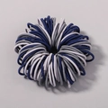 Set d'élastiques à cheveux pour enfants en bleu foncé et gris avec texture tressée - Élastique à Cheveux Tissé Simple Ton Froid / 100F