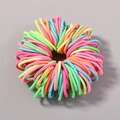 Set di elastici per capelli colorati in rosa, blu e giallo per l'acconciatura quotidiana - 100m
