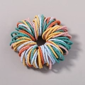 Set di elastici per capelli a spirale per bambine in tonalità rosa, blu e giallo - 100N
