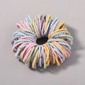 Set di elastici per capelli a spirale macaron per bambini in resina elasticizzata - 100 Fogli