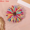 Mini 2cm set di elastici per capelli colorati per bambine in colori pastello misti - 100W