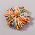 Set di elastici per capelli colorati e flessibili per bambine toni macaron - 100X