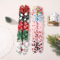 Noeuds de Noël pour enfants avec motifs festifs de rennes et de flocons de neige - Style de Combinaison de Nœuds Multicolores (20B)