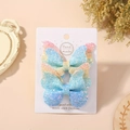 Set di fermagli a farfalla glitterati con colori pastello sfumati per bambini - 2a-40 (2 Pezzi In Una Bustina Di Cartone Opp)