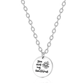 Collier rétro en acier inoxydable avec gravure You Are My Sunshine et motif soleil - 60+5cm / Argent