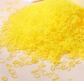 Elastic high-stretch rubber bands in bright yellow color for safe hair styling - Yellow