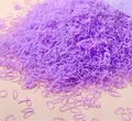 Elastic purple hair ties set in bulk packaging with high stretch TPU material - Purple