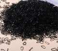 Bulk pack of high-elastic black disposable hair rubber bands for daily hair styling - Black