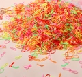 Colorful high elasticity disposable hair bands set in vibrant neon assorted colors - Mixed Colorful