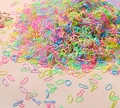 Elastic macaron colored hair ties for kids made of high stretch TPU rubber material - Macaron Mixed Colors