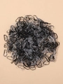 Disposable high elastic hair ties in black and transparent set for women's hairstyling - Black And White Mix In Zipper Bag