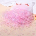 Elastic colorful hair ties in translucent pink and aurora shades with zipper bag - Aurora Pink In Zipper Bag