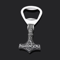 Apribottiglie Martello di Thor Mjölnir in acciaio inossidabile con incisioni celtiche - Apribottiglie Martello di Thor (Colore Acciaio)