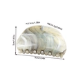 Minimalist marble pattern hair claw clip for women, size 9cm length and 3.5cm height - Grey Green