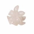 Translucent pink Frangipani plumeria hair claw clip for women in elegant resin - Glossy Cream White