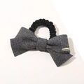 Elegante coletero de tela gris con adorno metálico dorado Love is Forever para mujer - Gris Oscuro (Punto)