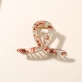Elegant mermaid marble acetate hair claw clip with pink and brown tortoiseshell pattern - Bulk Packaging / Green Brown Floral