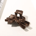 Elegant leopard print bow hair claw clip with a velvet texture for autumn winter styles - Full Leopard - Bow Style