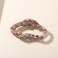 Pinza per capelli francese in acetato con motivo marmorizzato rosa e grigio e molla oro - 11cm (Imballaggio Indipendente) / Floreale Marrone Verde