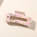 Rechteckige Acetat-Haarklammer mit rosa Marmormuster für dickes Haar Styling - Ohne Verpackung / Rosa Rechteckiger Stil