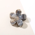 Pinza per capelli a fiore in tartaruga con elegante texture marmorizzata chic - Stile Fiore / Marmo Marrone Inchiostro
