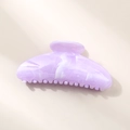 Elegant purple marble pattern hair claw clip made of acrylic with secure grip teeth - Light Purple Semi-circle Style