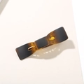 Matte Haarklammer mit Schildpatt-Schleife in dunkelbraunem Vintage-Farbverlauf - Großpackung / Mattiertes Gelb Gestreift