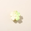 Gelb-grüner Farbverlauf 4cm Blumen-Haarklammer mit weißen Farbspritzern für den Sommer - Verlauf Gelb Grün
