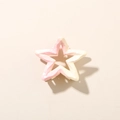 Stervormige haarklem met roze en geel kleurverloop en artistieke witte spikkels - Bulkverpakking / Geel Roze Verloop