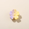 Sommerliche 4 cm Farbverlauf lila und gelbe Blüten-Haarklammer für Damen-Frisuren - Farbverlauf Gelb Lila