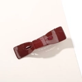 Pince à cheveux nœud géante en acrylique bordeaux brillant avec ressort en métal robuste - Emballage en vrac / Rouge Brillant