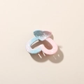 Gradient blue and pink heart hair claw clip with white splatter pattern and matte finish - Gradient Blue Pink