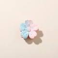 Pince à cheveux fleur dégradé bleu rose avec mouchetures blanches fini mat - Fleur À Cinq Pétales N° 5 Dégradé Bleu-rose - 4 Cm / Emballage en Vrac