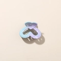 Mini heart hair claw clip with blue and purple gradient finish and speckled pattern - Gradient Blue Purple