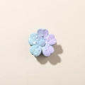 Pince à cheveux fleur avec dégradé bleu et violet et mouchetures blanches élégantes - Fleur À Cinq Pétales N° 6 Dégradé Bleu-violet 4 Cm / Emballage en Vrac