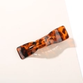 Pince à cheveux élégante en acrylique motif léopard ambré avec design en forme de nœud - Emballage en vrac / Léopard Rouge Transparent Brillant