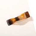 Barrette à cheveux vintage en acétate ambré avec motifs à pois et nœud rétro - Emballage en vrac / Rayé Jaune Brillant