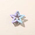 Star-shaped hair claw clip with light purple and blue gradient and white speckled finish - Gradient Blue Purple