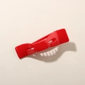 Barrette à cheveux nœud rouge brillant avec pince à bec de canard pour femmes - #14 Rouge vif brillant / Vrac (Sans Emballage)