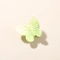 Pinza per capelli a farfalla sfumata verde chiaro e giallo con trama maculata bianca - Confezione sfusa / Sfumato Giallo Verde