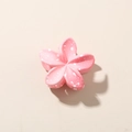 Pink gradient floral shark hair claw with white speckled pattern and 5-petal design - #4 Gradient Pink - 4.5cm Frangipani / Bulk Packaging