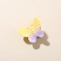 Molla per capelli a farfalla con sfumatura giallo-viola e texture con macchie - Confezione sfusa / Sfumato Giallo Viola