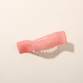 Pince à cheveux nœud en résine rose avec design creux minimaliste pour coiffures - Emballage en vrac / Rouge Pastèque Jelly Brillant