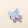 Pince à cheveux papillon dégradé bleu et violet avec finition mate et motifs étoilés - Bleu Violet Dégradé