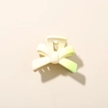 Bow-shaped hair claw clip with yellow-green gradient and white speckled texture - 4.5CM / Gradient Yellow Green Bow / Bulk Packaging