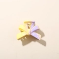 Chic yellow and purple gradient bow hair claw clip with white splash ink pattern - 4.5CM / Gradient Yellow Purple Bow / Bulk Packaging