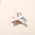 Haarklammer mit Schleife in rosa-blauem Farbverlauf und weißen Sprenkeln auf Matt-Finish - 4.5CM / Verlauf Blau Rosa Schleife / Großpackung