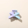 Lila Haarspange mit Farbverlauf, Schleifen-Design und weißer Matt-Textur - 4.5CM / Verlauf Blau Violett Schleife / Großpackung