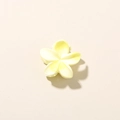 Small 2.5cm frangipani flower hair claw clip in yellow and white gradient finish - 2.5cm Plumeria / Glossy Light Yellow